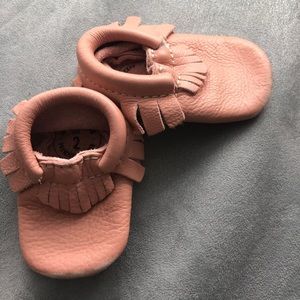 Freshly Picked baby size 2 moccasins pink
